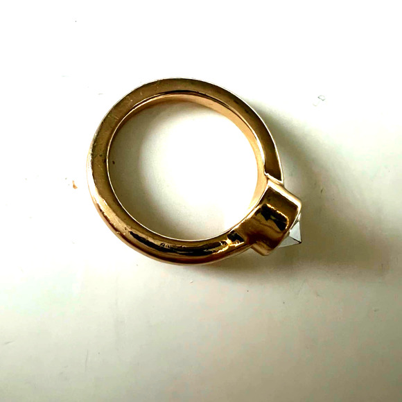 Simple Gold and Silver Tones Ring, size 6 approx, - Picture 3 of 5